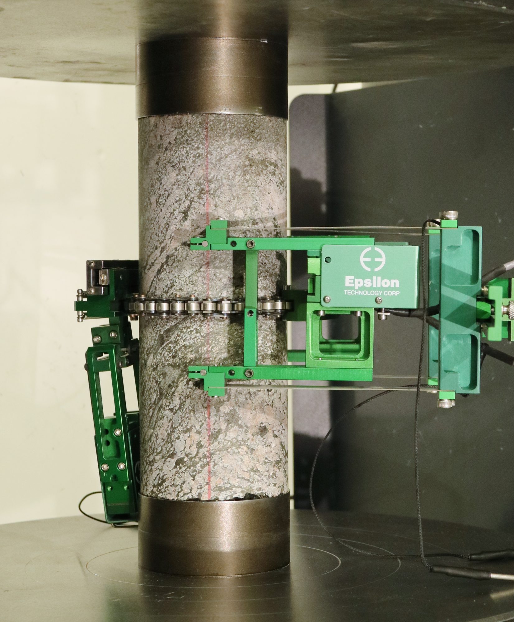 Uniaxial compressive strength testing of rock