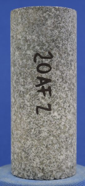 Sawed and grinded rock sample